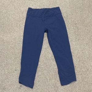 Athleta Navy Blue Cropped Legging Sizes Girls L